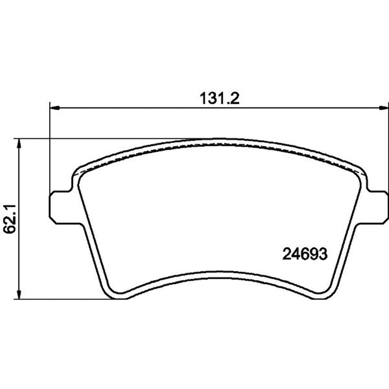 DON Front Brake Pad Set fits Mercedes-Benz Citan Dualiner 2012-2021