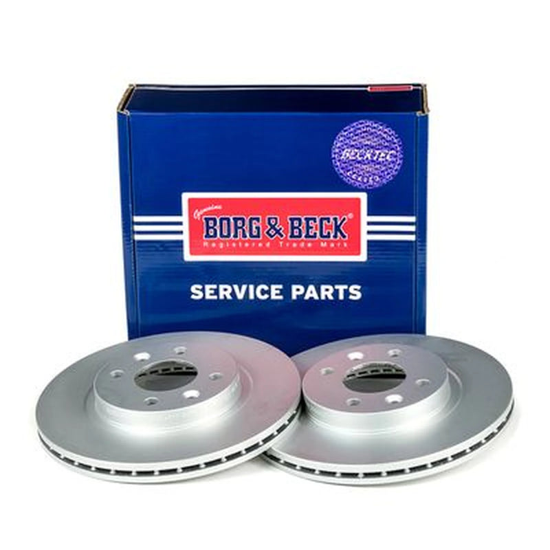 Borg & Beck Front Brake Vented Discs & Pads fits Renault Logan I 2007 on 1.5