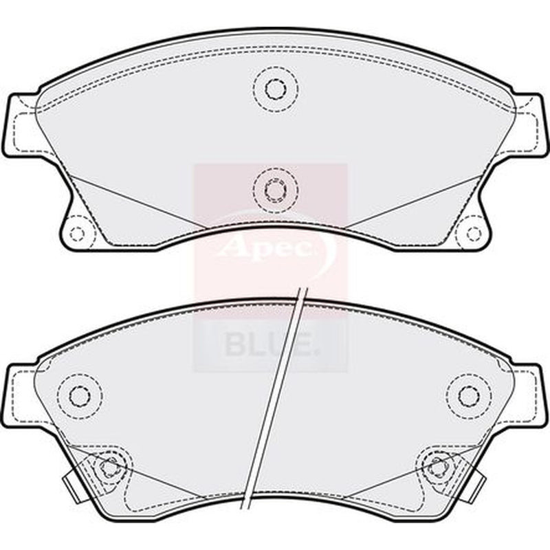 Apec Front Brake Pad Set fits Chevrolet Aveo 2011-2015 1.3 1.4 1.6