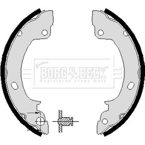Borg & Beck Brake Shoe Set Axle Kit BBS6100