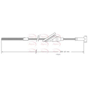 Apec Handbrake Cable Front fits Ford Tourneo Connect 2002-2013 1.8
