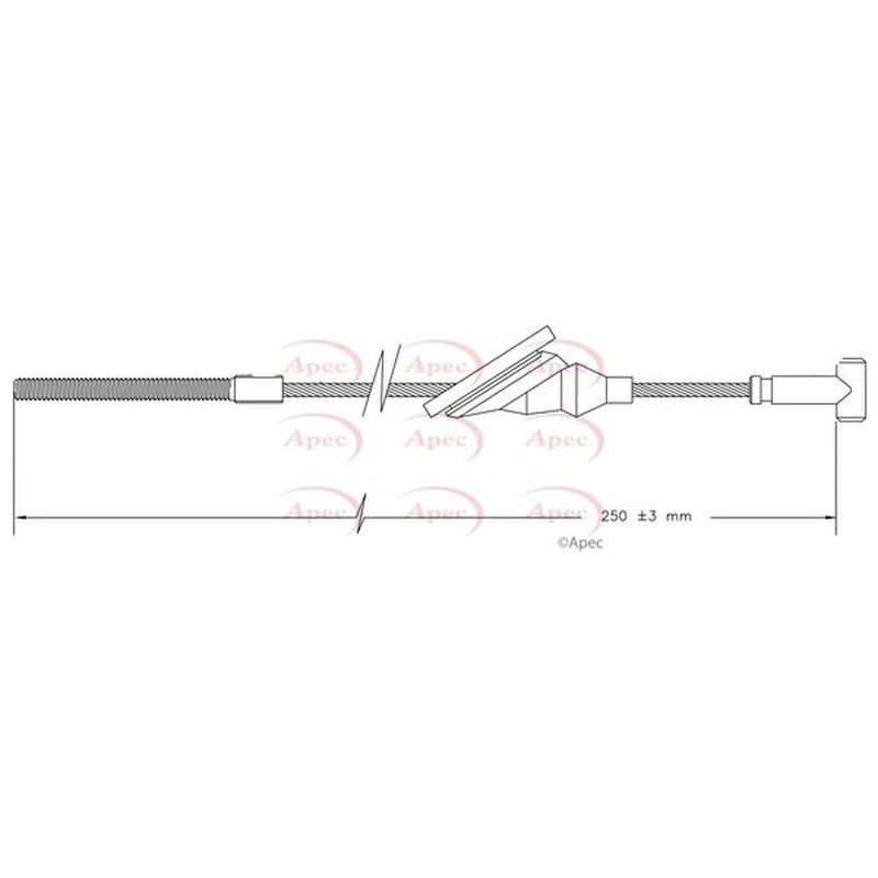 Apec Handbrake Cable Front CAB1814