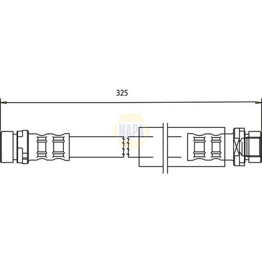 NAPA Brake Hydraulic Hose Line Rear fits Ford Fiesta V 2001-2010