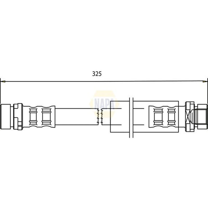 NAPA Brake Hydraulic Hose Line Rear NBH1038