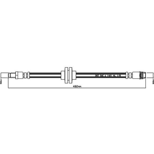 Juratek Brake Hydraulic Hose Line Front fits Renault Captur I 2013-2019 1.2 1.5