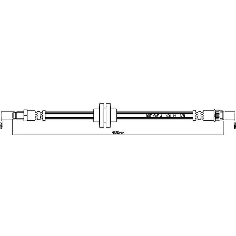 Juratek Brake Hydraulic Hose Line Right JBH1143