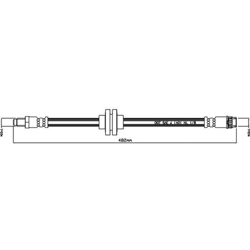 Juratek Brake Hydraulic Hose Line Right JBH1143