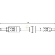 NAPA Brake Hydraulic Hose Line Front NBH1333