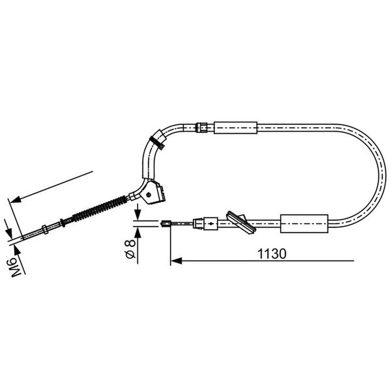 Bosch Handbrake Cable Front fits Mercedes-Benz A-Class 2004-2012