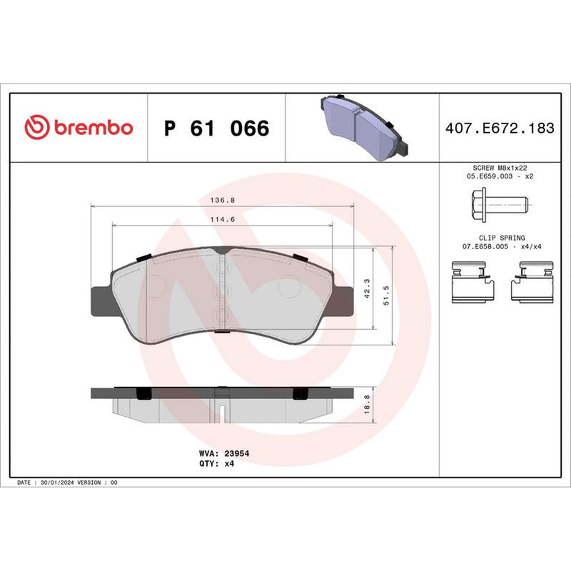 Brembo Front & Rear Brake Discs & Pads fits Citroën C3 II 2009-2016 1.1 1.4