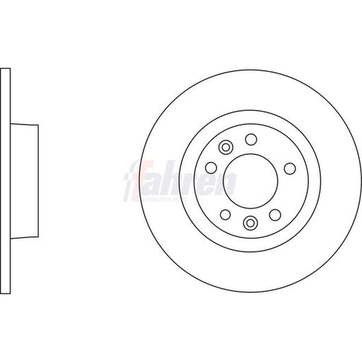 Fahren 2 x Solid Rear Brake Discs FBD6175-x2