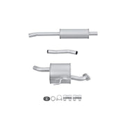 Hella End Silencer Rear fits Daihatsu Charade VI 2003 on 1.0