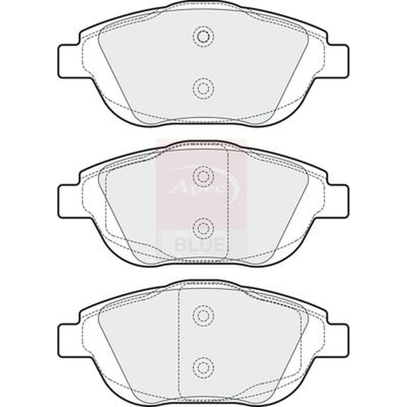 Apec Front Brake Pad Set fits Citroën C3 Aircross I 2017-2018 1.2 1.5 1.6