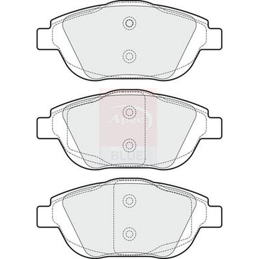 Apec Front Brake Pad Set fits Citroën C3 Aircross I 2017-2018 1.2 1.5 1.6