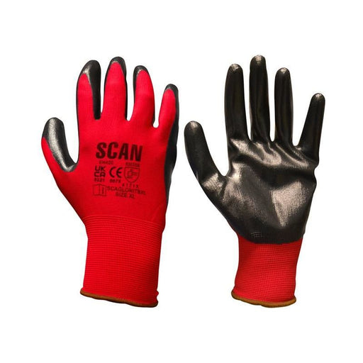 Scan Nitrile Coated Knitted Gloves - XL (Size 10) Scan - Dynamic Drive