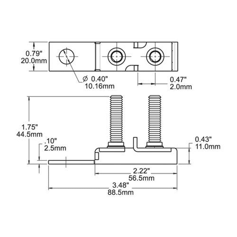 Blue Sea Terminal Fuse Block 2 Stud Blue Sea Systems - Dynamic Drive