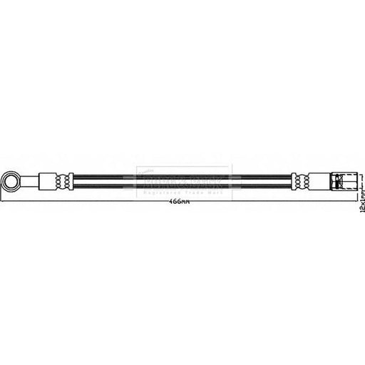 Borg & Beck Brake Hydraulic Hose Line outer BBH8588