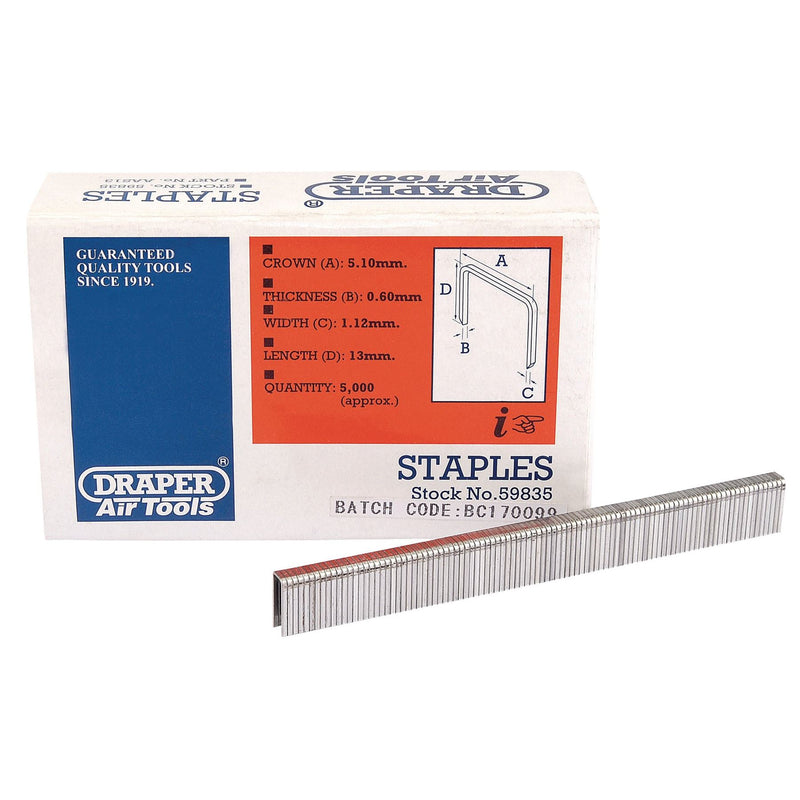 Draper Staples, 13mm (5000) 59835 Draper - Dynamic Drive