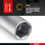 Teng Tools 1/2" Deep Socket 6 pt Metric 19mm Teng Tools - Dynamic Drive