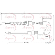 Apec Handbrake Cable Right Rear CAB1534