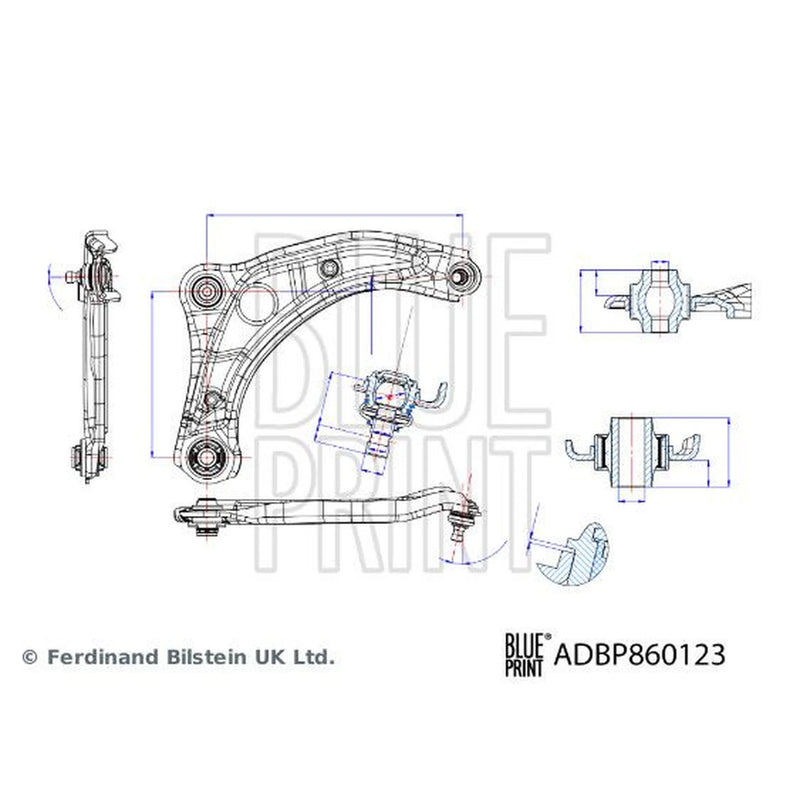 Blue Print Control/Trailing Arm Front Right ADBP860123
