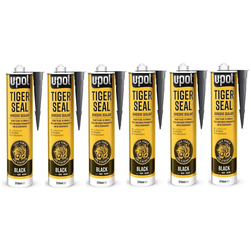 6x Upol Tiger Seal Black 310ml Polyurethane Adhesive Sealant TIG/NB New U-POL UPOL - Dynamic Drive