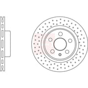 Apec 2 x Perforated/Vented Brake Discs fits Mercedes-Benz M-Class 2011-2015