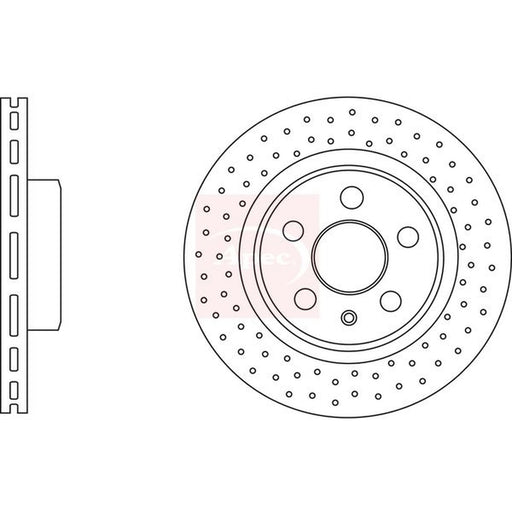 Apec 2 x Perforated/Vented Brake Discs fits Mercedes-Benz M-Class 2011-2015