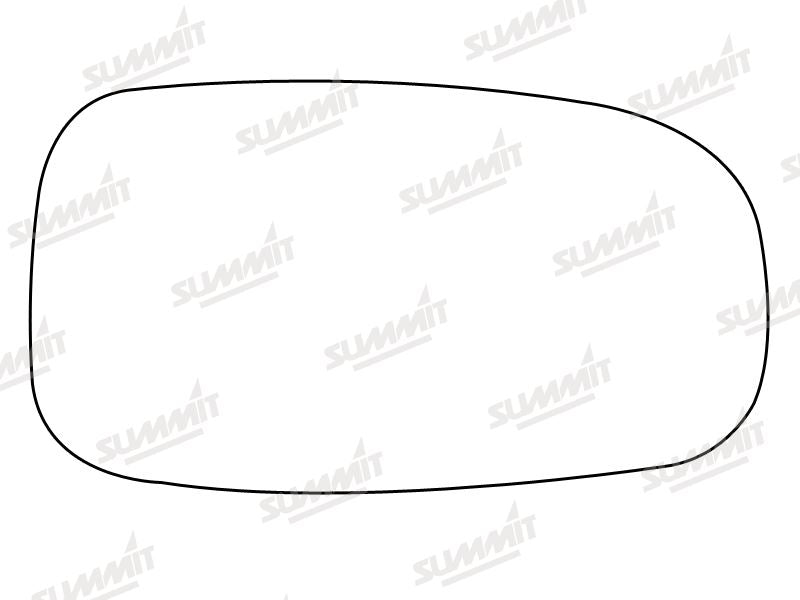 Summit Stick-On Standard Mirror Glass fits Saab 9 - 3 9 - 5 02 to 12 RHS Summit - Bars 4 Cars