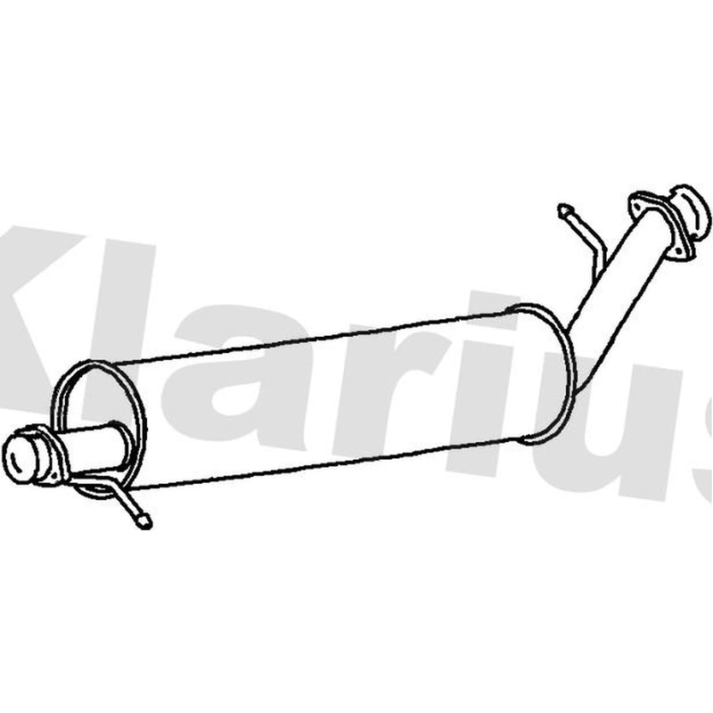 Klarius Box With Centre Pipe Centre fits Land Rover Range Rover 1994-2002 2.5