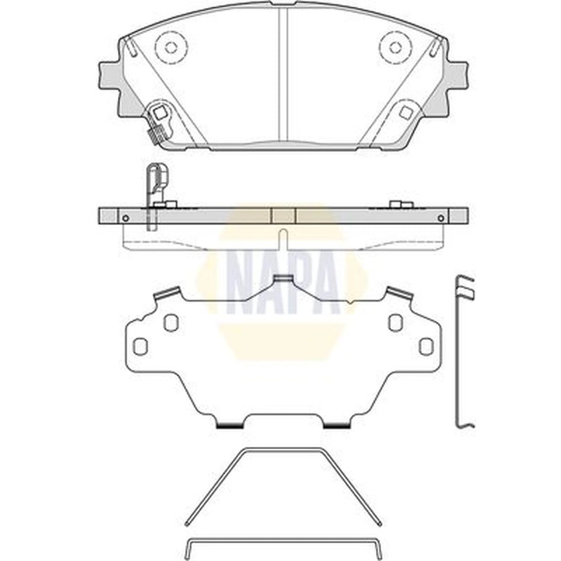 NAPA Front Brake Pad Set fits Mazda 3 2018-2021 1.5 1.8 2.0