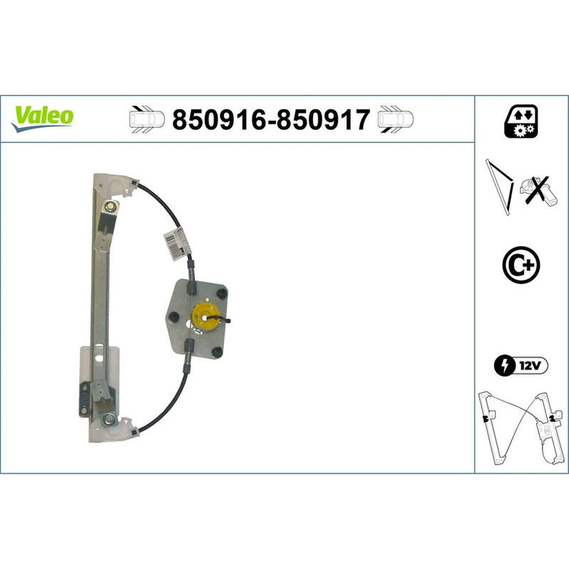 Valeo Electric Window Regulator Lifter Left Rear 850916