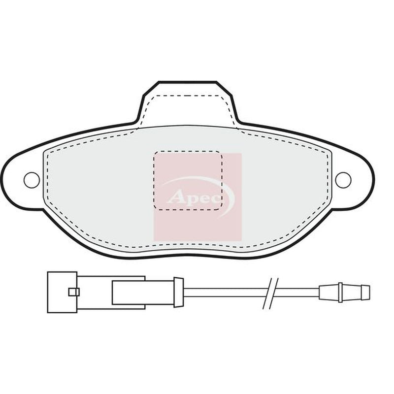 Apec Front Brake Pad Set fits Fiat Panda 2003 on 1.1 1.2
