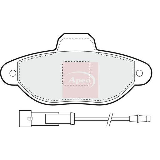 Apec Front Brake Pad Set fits Fiat Panda 2003 on 1.1 1.2