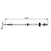 Bosch Handbrake Cable Right Rear fits Mercedes-Benz S-Class 2005-2013