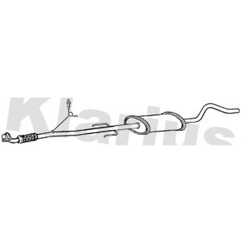 Klarius Box With Centre Pipe Centre fits Opel Corsa D 2012-2014 1.4