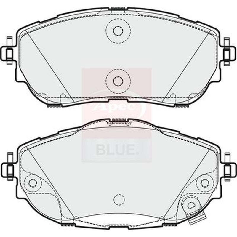 Apec Front Brake Pad Set fits Toyota Auris 2012-2018 1.2 1.3 1.4 1.6 1.8