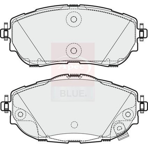 Apec Front Brake Pad Set fits Toyota Auris 2012-2018 1.2 1.3 1.4 1.6 1.8