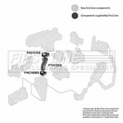 First Line Intercooler Turbo Charge Air Hose fits Mercedes-Benz Sprinter 3,5-T