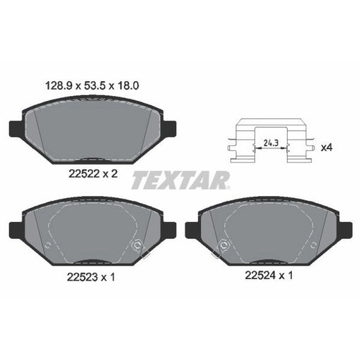 Textar Front Brake Pad Set 2252201