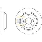 NAPA 2 x Solid Rear Brake Discs NBD5584-x2
