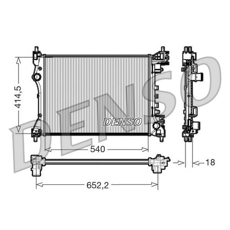 Denso Engine Radiator fits Alfa Romeo Mito 2008-2018 1.4