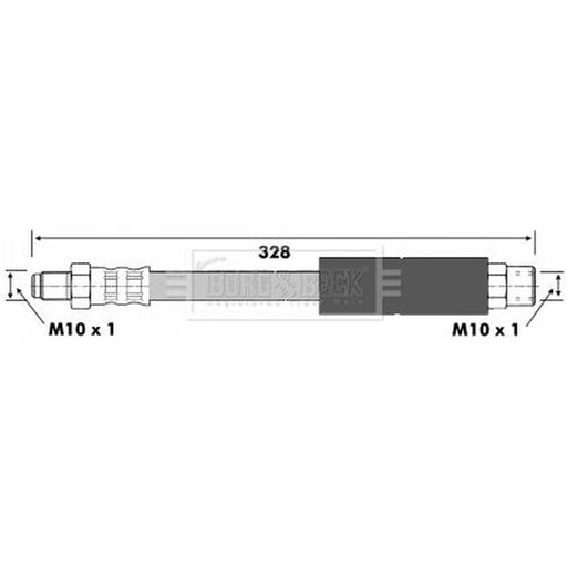 Borg & Beck Brake Hydraulic Hose Line Rear Right BBH6051