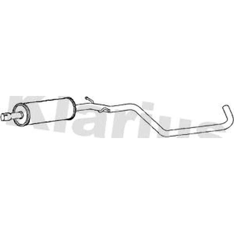 Klarius Box With Centre Pipe Centre fits Audi A3 2003-2013 2.0