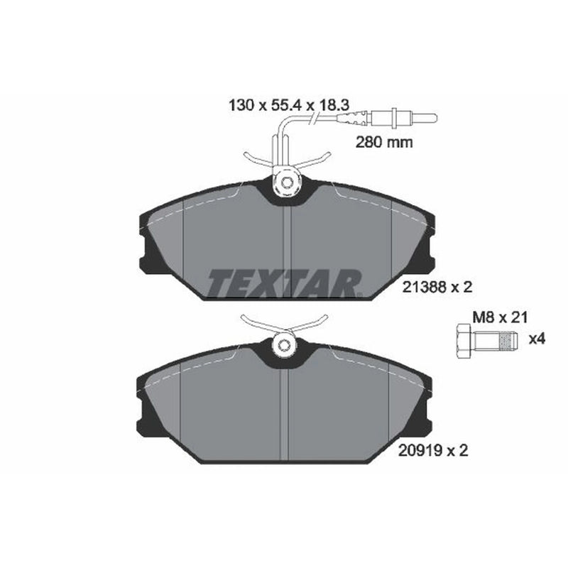 Textar Front Brake Pad Set 2138802