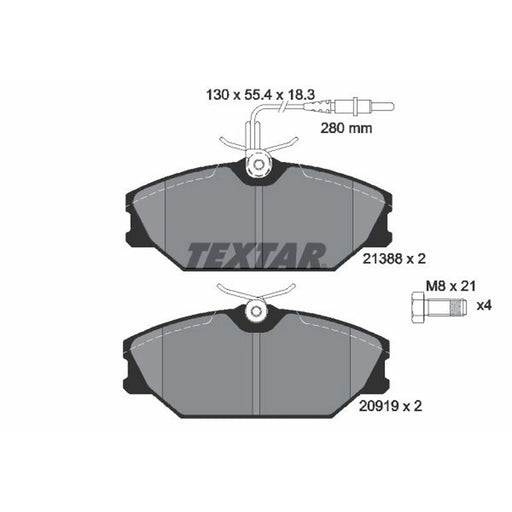 Textar Front Brake Pad Set 2138802