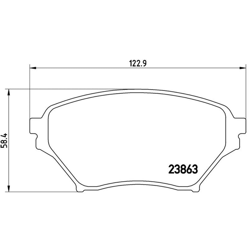 Brembo 4 x Front Brake Pad Set fits Mazda MX-5 1998-2005 1.6 1.8