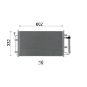 Mahle Air Conditioning Condenser fits Nissan Leaf 2010-2017