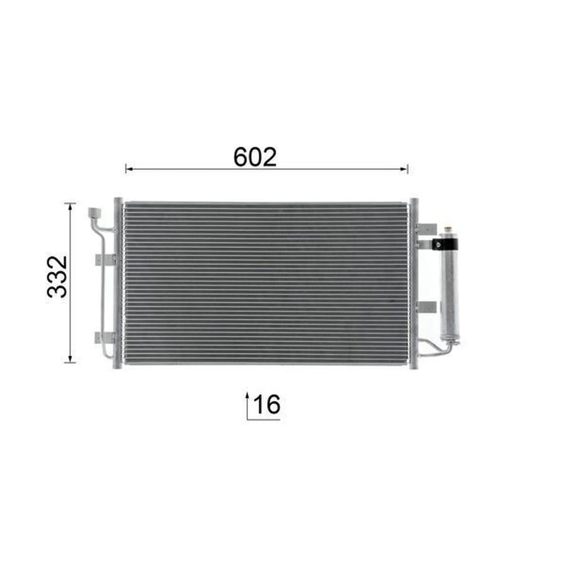 Mahle Air Conditioning Condenser fits Nissan Leaf 2010-2017