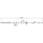 Apec Handbrake Cable Left Rear fits Honda Jazz II 2002-2008 1.2 1.3